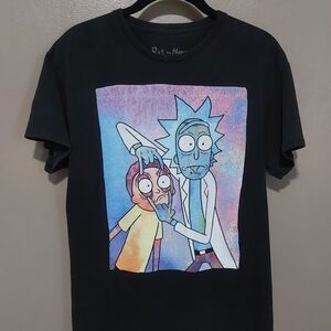 Rick And Morty Adult Swim Graphic T-Shirt, Size M, Black